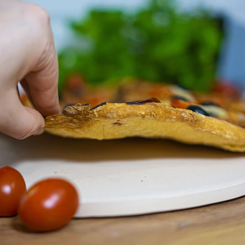 Pedra redonda para pizza, em cordierita, diâmetro 33 cm - 13