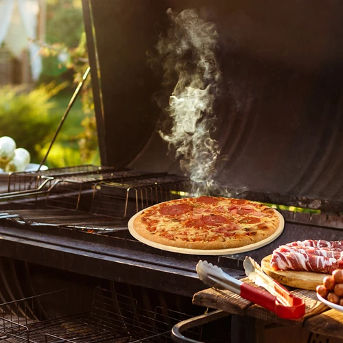 Pedra redonda para pizza, em cordierita, diâmetro 33 cm - 16