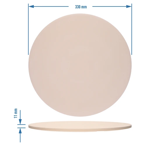 Pedra redonda para pizza, em cordierita, diâmetro 33 cm - 7