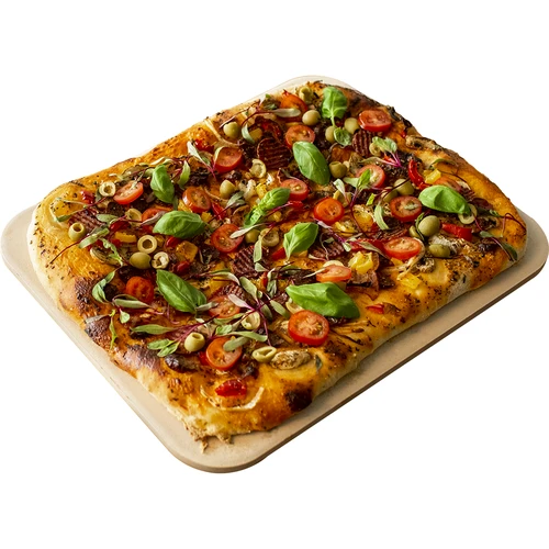 Pedra retangular para pizza, feita de cordierita, - 38 x 30,5 cm  - 1 
