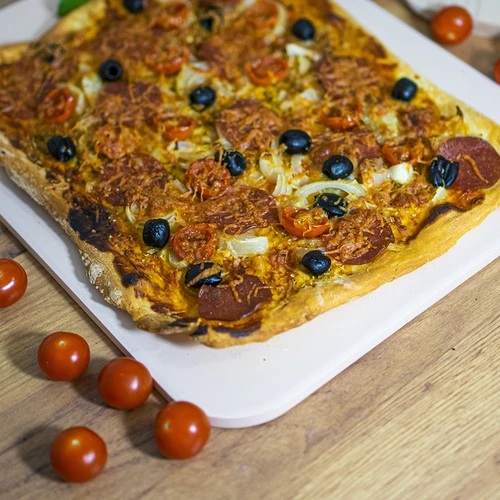 Pedra retangular para pizza, feita de cordierita, - 38 x 30,5 cm - 10