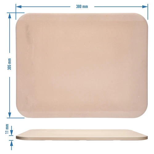 Pedra retangular para pizza, feita de cordierita, - 38 x 30,5 cm - 5