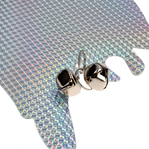 Pendente refletor para afugentar aves - coruja com sininhos - 2