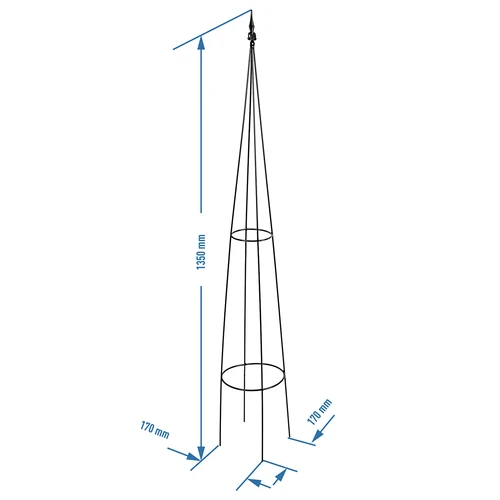 Pérgola de metal - Pirâmide, 135 cm - 3