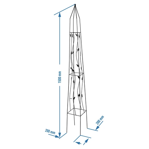 Pérgola decorativa - Pirâmide, 150 cm - 4