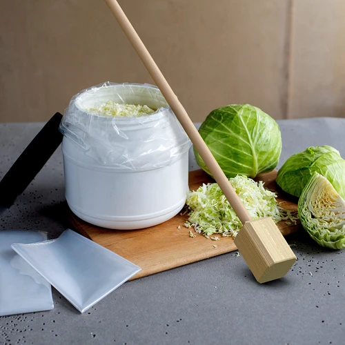 Pilão de madeira para couve 78 cm - 3