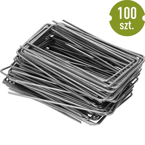 Pinos para agrotêxtil tipo U inoxidáveis - 100 unid. - 4