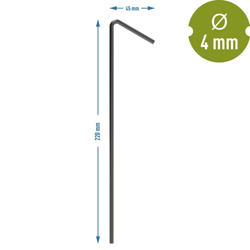 Piquetas para tenda direitas – 10 unid. - 6