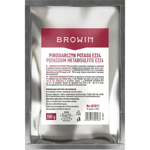 Pirossulfito de potássio, 100 g  - 1 