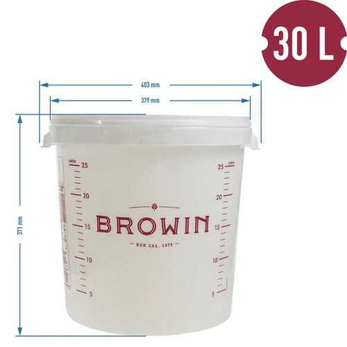 Pojemnik fermentacyjny z pokrywką 30 L - 13