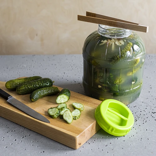 Pote inquebrável e multifuncional para fermentação + pinças, 5L - 5