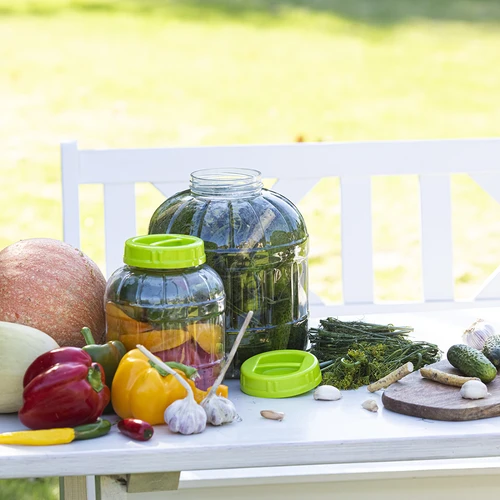 Pote inquebrável e multifuncional para fermentação + pinças, 5L - 3