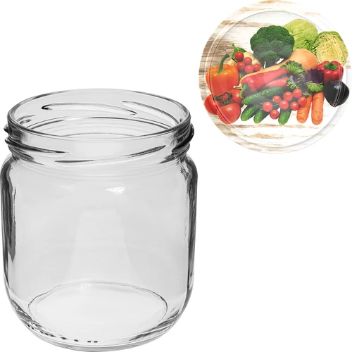 Pote TO Gurken 425 ml com tampa colorida fi 82/6 - 6 unid. - 6