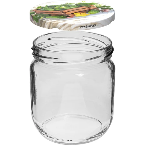 Pote TO Gurken 425 ml com tampa colorida fi 82/6 - 6 unid. - 2