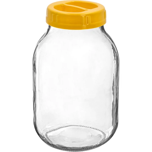 Pote twist-off 3 L e tampa de plástico fi 100, com alça  - 1 