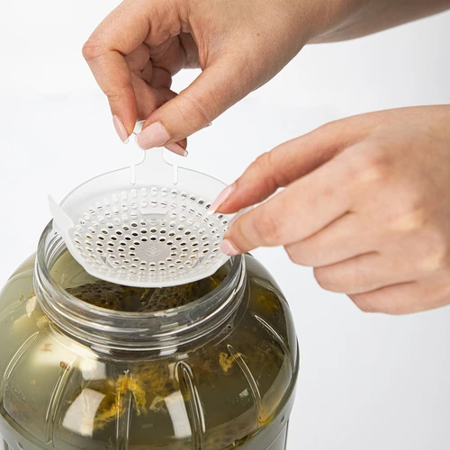 Prensa - peneira para conservas, fermentados e vinagre - para frascos de diâmetro 100 mm - 12 peças - 6