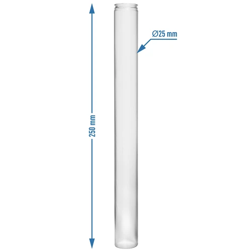 Proveta de material plástico para medições com medidores de líquidos, 25 cm - 2