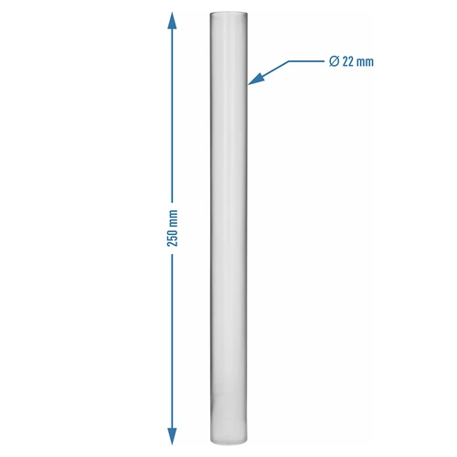 Proveta de plástico para medições com instrumentos de medição de líquidos (areómetros), 25 cm - 3