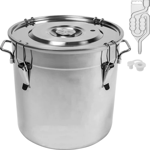 Recipiente de aço inoxidável de 30 L com tampa - 2