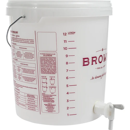 Recipiente de fermentação 15 L com tampa e torneira - 5