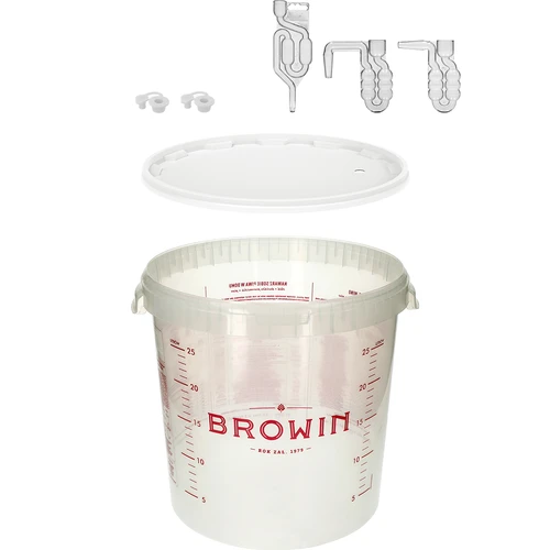 Recipiente de fermentação 30 L com marcação impressa e 3 borbulhadores - 3