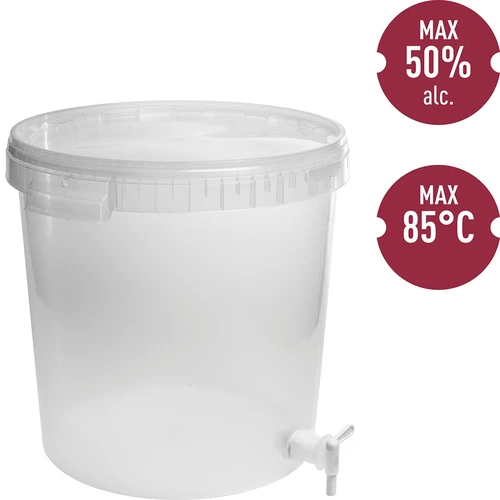 Recipiente de fermentação 30 L com tampa e torneira - 2
