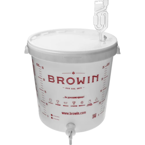 Recipiente de fermentação 30 L com tampa, torneira e tubo UA  - 1 