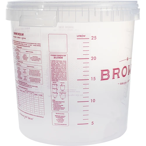 Recipiente de fermentação 30L com impressão, 2 tubos - 3