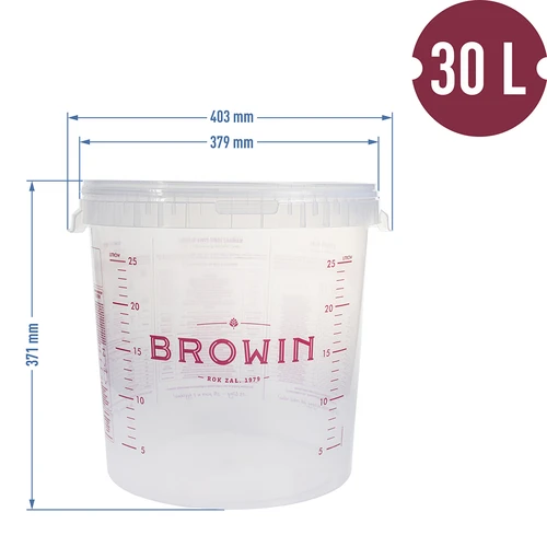 Recipiente de fermentação 30L com impressão, 2 tubos - 5