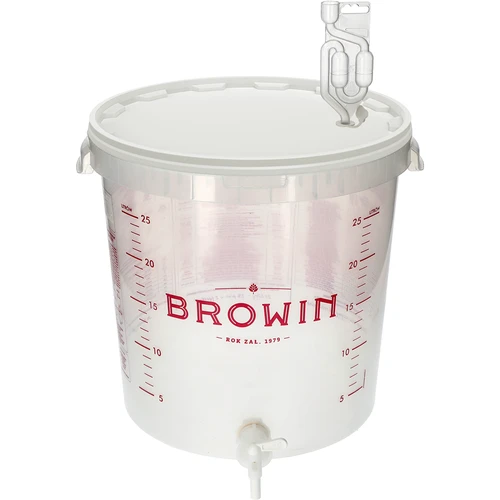 Recipiente de fermentação 30L com impressão, torneira e 3 tubos  - 1 