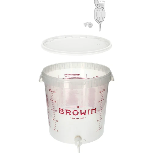 Recipiente de fermentação 30L com impressão, torneira e 3 tubos - 4