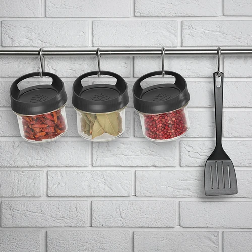 Recipiente de vidro 235 ml, com tampa para pendurar - 6