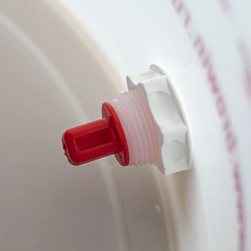 Recipiente para fermentação de cerveja com tubo de fermentação, torneira, termômetro e redutor de sedimentos - 13