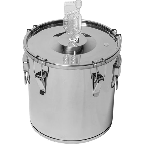 Recipiente para fermentação e destilação - aço inoxidável 18 L, 5 fechos de pressão - 3