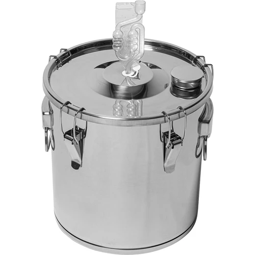 Recipiente para fermentação e destilação - aço inoxidável 18 L, 5 fechos de pressão - 4