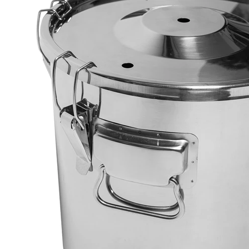 Recipiente para fermentação e destilação - aço inoxidável 18 L, 5 fechos de pressão - 12
