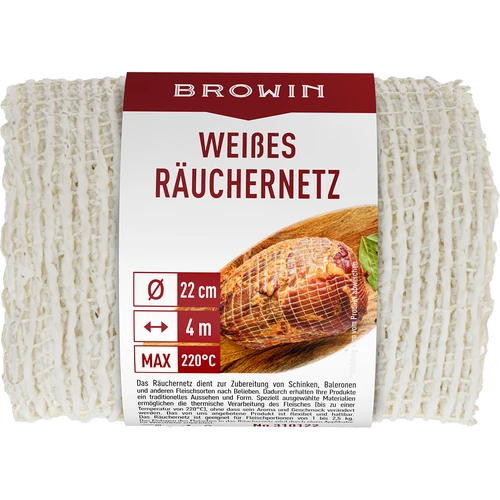 Rede branca para fumeiro 22 cm x 4 m, até 220°C - 3