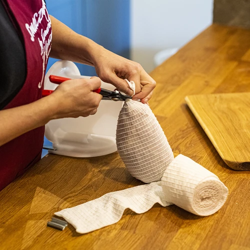 Rede elástica para charcutaria branca, 12,5 cm x 5 m, resistente ao calor até 220°C - 5