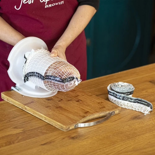 Rede elástica para charcutaria com etiqueta, 15 cm x 4 m, resistência térmica 125°C - 2