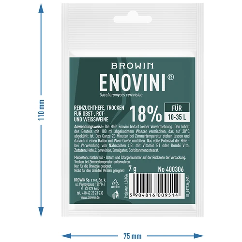 Reinzuchthefe, Trocken Enovini 7g - 3