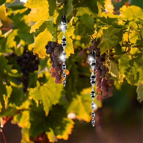 Repelente de aves – espirais refletoras prateadas, 6 unidades - 8