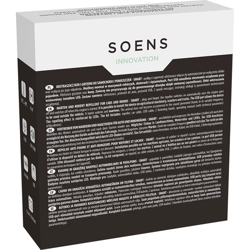 Repelente de fuinhas e roedores para automóveis e interiores (ultrassons + LED) - 10