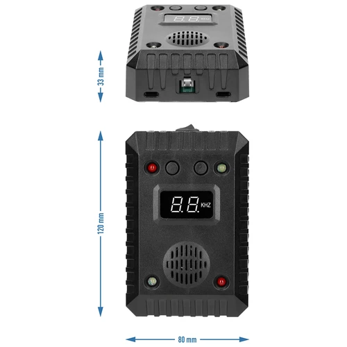 Repelente de fuinhas e roedores para automóveis e interiores (ultrassons + LED) - 13