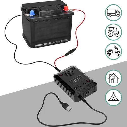 Repelente de martas e roedores para carros e ambientes (ultrassom + LED) - 12