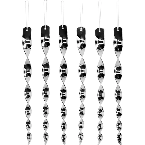 Repelente de pássaros – espirais refletoras em prata, 6 peças  - 1 