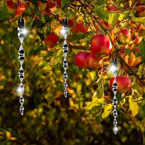 Repelente de pássaros – espirais refletoras em prata, 6 peças - 7