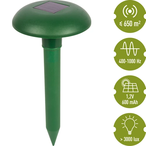 Repelente de toupeiras alimentado por energia solar - 5
