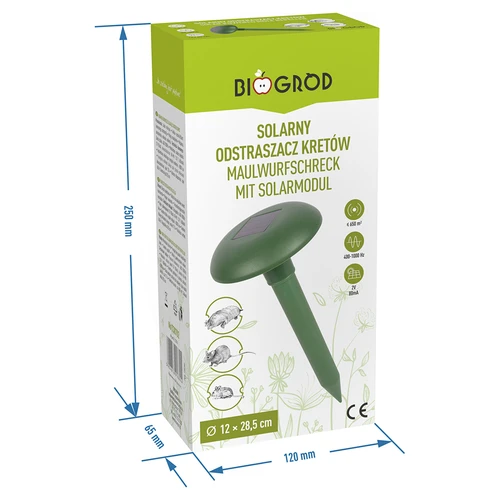 Repelente para toupeiras alimentado por bateria solar - 8