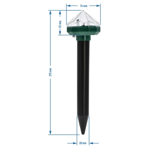 Repelente solar de toupeiras com lâmpada LED - 8