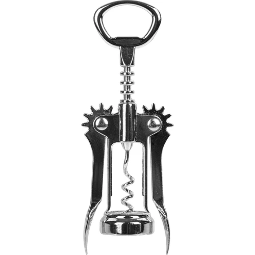 Saca-rolhas metálico - tradicional - prateado